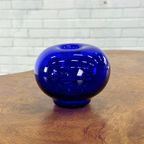 Kobalt Blauw Glazen Design Object / Vaas 13X16 thumbnail 3