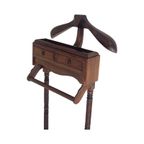 Dressboy / Valet Stand - Made In England - Two Drawers And Elegantly Shaped Wooden Frame thumbnail 4