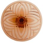 Art Deco Taartplateau Luxval Val St. Lambert Roze 1930’s thumbnail 3