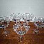 Vintage Set Van 5 Kristallen Champagneglazen Champagnecoupes thumbnail 10