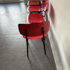 4 Rode Revolt Stoelen Friso Kramer Voor Ahrend De Cirkel Jaren'60 thumbnail 4