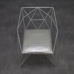 6x Geometric Wire Frame Dining Chairs, Rare thumbnail 8