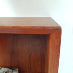 Vintage Deens Boekenkastje | Klein Kastje Teak Zwarte Pootje thumbnail 9
