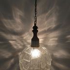 Vintage Jaren 60 Plafondlamp Bollamp (Geperst Glas) thumbnail 12