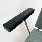 Opnieuw Gestoffeerde Blauwe Gispen 1401 Fauteuil, 1950's thumbnail 13