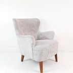 Vintage Theo Ruth Artifort Dames Licht Grijs Corduroy thumbnail 2