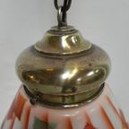 Art Deco Hanglamp Met Gehoekte Glazen Kap thumbnail 14