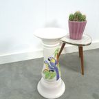 Porseleinen Pilaar Kaarsenstandaard Met Papegaaien Vintage thumbnail 9
