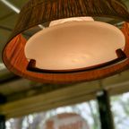 Vintage Design Hanglamp Temde Leuchten Sisal Teak 70s thumbnail 7