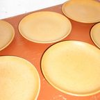 Vintage Grès Stoneware Dinner Plates * Set Of 6 * Minimal Mid-Century Tableware thumbnail 8