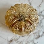 Vintage Plafonnière Amber Met Parelmoer Glans thumbnail 6