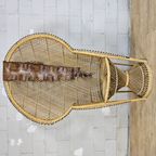 Vintage Rotan Peacock Chair Emmanuelle / Pauwen Stoel (h150cm) thumbnail 2