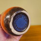 Vintage West Germany Vaas Vaasje Oranje Bruin thumbnail 4