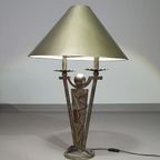 Brutalist Lamp / Metal Shade Height 77 Width 53 Cm thumbnail 7