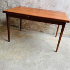 Mid Century Deense Teak Eettafel , Uitschuifbaar thumbnail 4