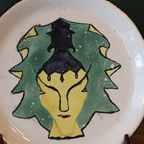 Mid-Century Wandkeramiek Gesigneerd Leroy thumbnail 4