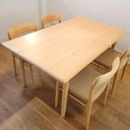 Vintage Deense Eettafel In Beukenhout Van Gudme Uit 1970 thumbnail 9