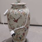 Supermooie Grote Chinoiserie Stijl Vaaslamp Met Kap thumbnail 6