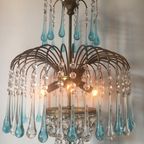 Italiaanse Hanglamp Azuur Teardrop Lamp Murano Kroonluchter thumbnail 7