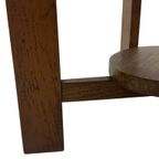 Art Deco Plantentafeltje Bijzettafeltje Eikenhouten Jaren 50 thumbnail 6