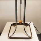 Chrome & Cork Table Lamp Bt Herda For Lampadari 3 Luci, 1970S thumbnail 10