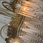Vintage Art Deco Jaren 20 Stijl Kroonluchter Hanglamp Opaline Staafjes thumbnail 12