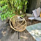 Rohé Noordwolde Rotan Bamboe Fauteuil 1960 thumbnail 14
