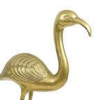 Vintage Koppel Gouden Flamingos Xl Koper Messing Beeld Mid Century Design 55Cm thumbnail 7