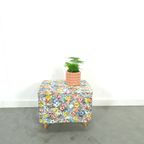 Klepbankje Met Bloemenprint, Vintage Bloemen Bankje thumbnail 7