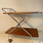 Elegante Vintage Serveerwagen. Top Trolley. Mid Century Serveerwagen. Serving Cart. thumbnail 4