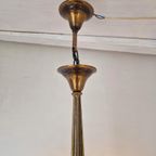Art Deco Bronzen 5 Armige Kroonluchter thumbnail 13