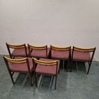 Set Van 6 Vintage Stoelen Eetkamerstoelen Jaren 60 Jaren 70 thumbnail 9