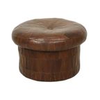 Design Mushroom Poef Opbergruimte De Sede Bruin Leer 57cm thumbnail 2