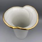 Fena White Pinstripe Gold Vase thumbnail 5