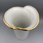 Fena White Pinstripe Gold Vase thumbnail 5