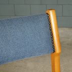 Set Van 6 Vintage Eetkamerstoelen – Blauw thumbnail 10
