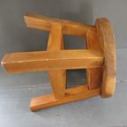 Vintage Mickey Mouse Houten Krukje, Diameter 25 Cm thumbnail 6