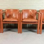 Set Van 4 Leolux Cachucha Leren Stoelen, Hugo De Ruiter thumbnail 13