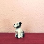 WIT Blauwe Hondje Beeldje thumbnail 3