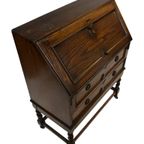 Antieke Secretaire Met Gedraaide Poten Jaren 50 Design thumbnail 18