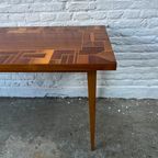 Vintage Sidetable - Bijzettafel, Uniek Blad Ingelegd Fineer thumbnail 9