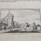 Kopergravure - Poort Tot Montfoort- Abraham Rademaker - 18e Eeuw thumbnail 3