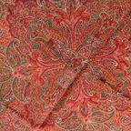 Vintage Antieke Rode Paisley Doek thumbnail 11