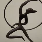 Vintage Bronzen Beeldje Ballerina 1/6 Hoepel thumbnail 7