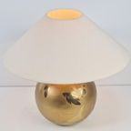 Vintage L Drimmer Bol Tafellamp Messing France Regency '70 thumbnail 4