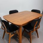 Vintage Eetafel Rechthoek Notenfineer thumbnail 12