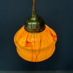 Roze Gemarmerd Glazen Hanglamp Met Messing Armatuur thumbnail 12