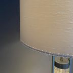 Glass Base Floor Lamp With Silk Shade By Richard Essig For Besigheim 1970S thumbnail 6