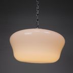 Art Deco Hanglamp Aan Aluminium Ketting, Jaren 30 thumbnail 9