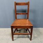 Set Van 6 Antieke Hollandse Eikenhouten Keukenstoelen thumbnail 22